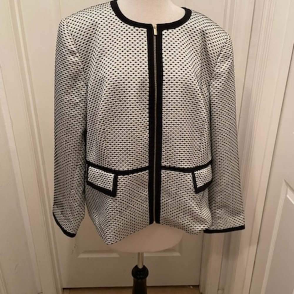 Elegant Black and White Women's Jacket
